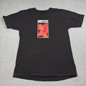 Undefeated T-Shirt Men Large Black Basketball Player Silhouette Graphic Logo Tee